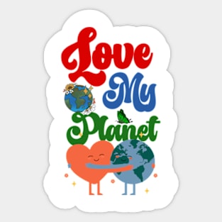 happy funny  earth day 2024 gift april 22 Cute Teacher  Lover Rainbow Sticker